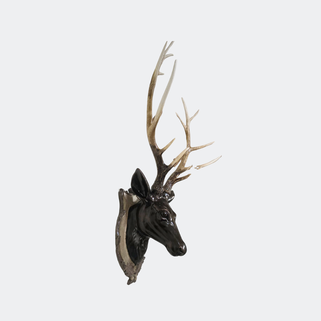 Decorative Stag Head Wall Mount - Resin Antlers