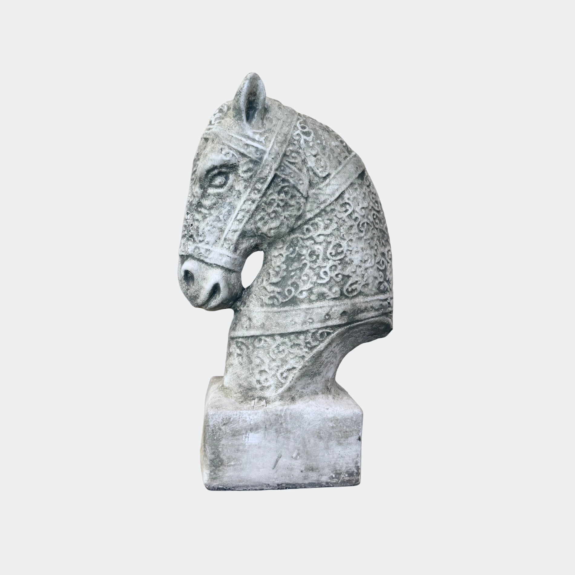 White Horse Bust Statue