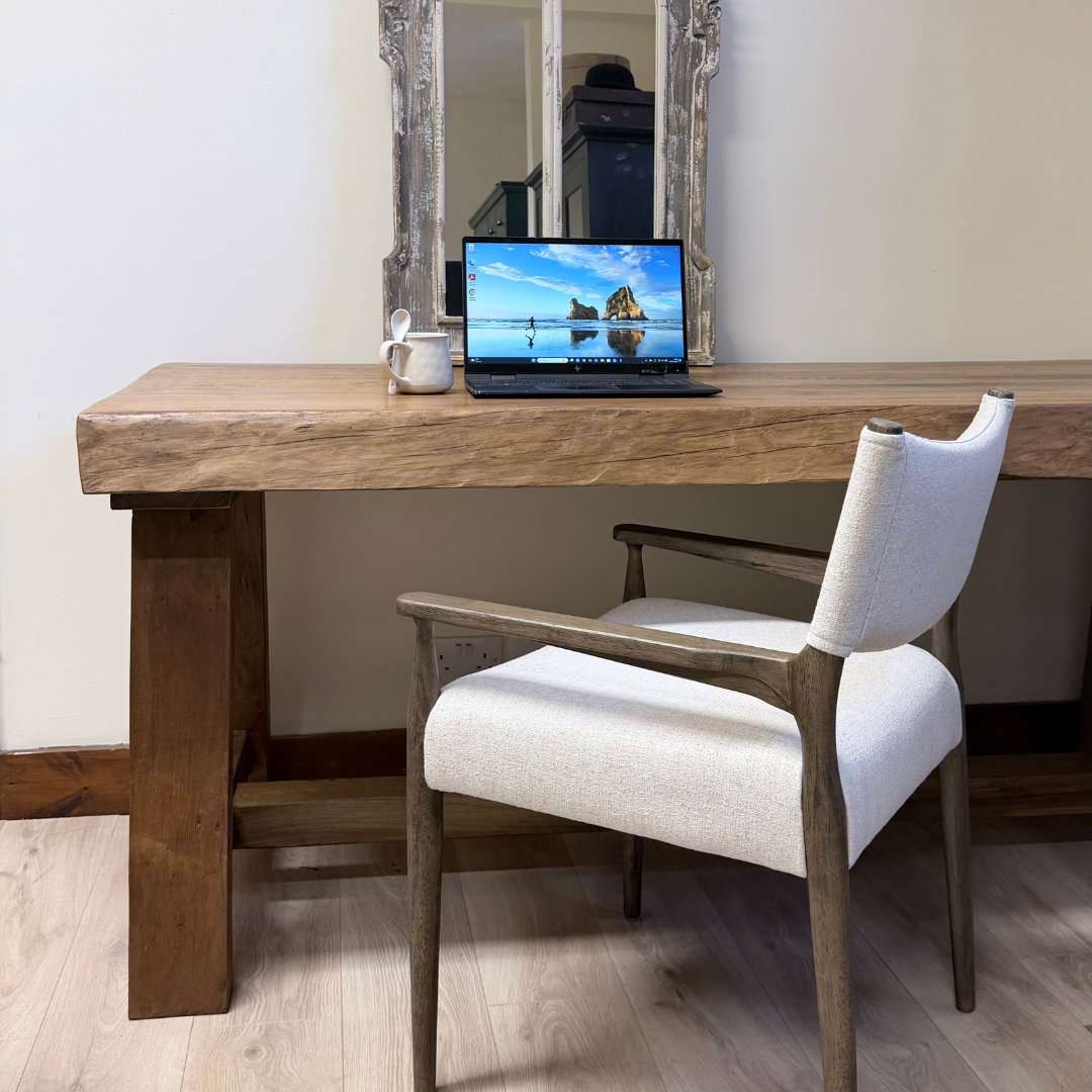 Reclaimed Oak Butcher Table | 11cm Thick Live Edge