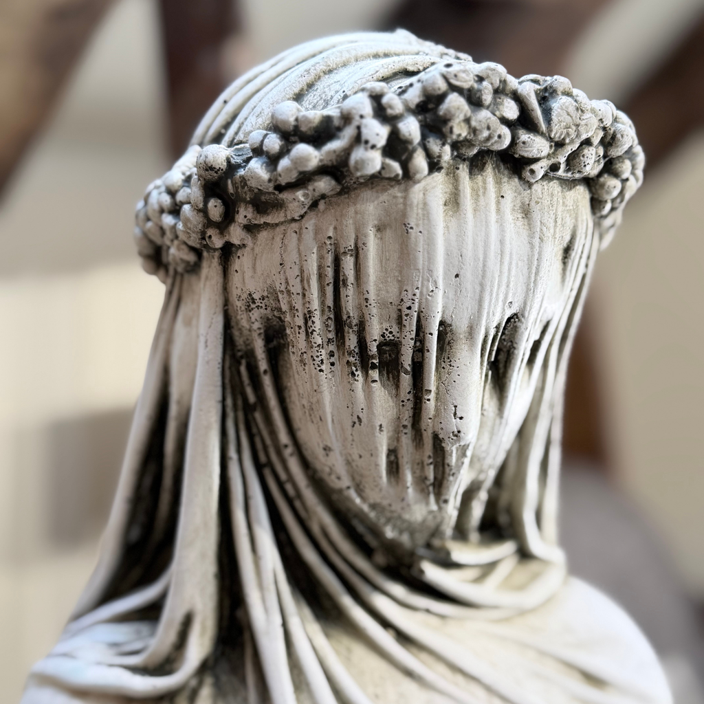 Veiled Woman Bust Sculpture