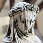Veiled Woman Bust Sculpture
