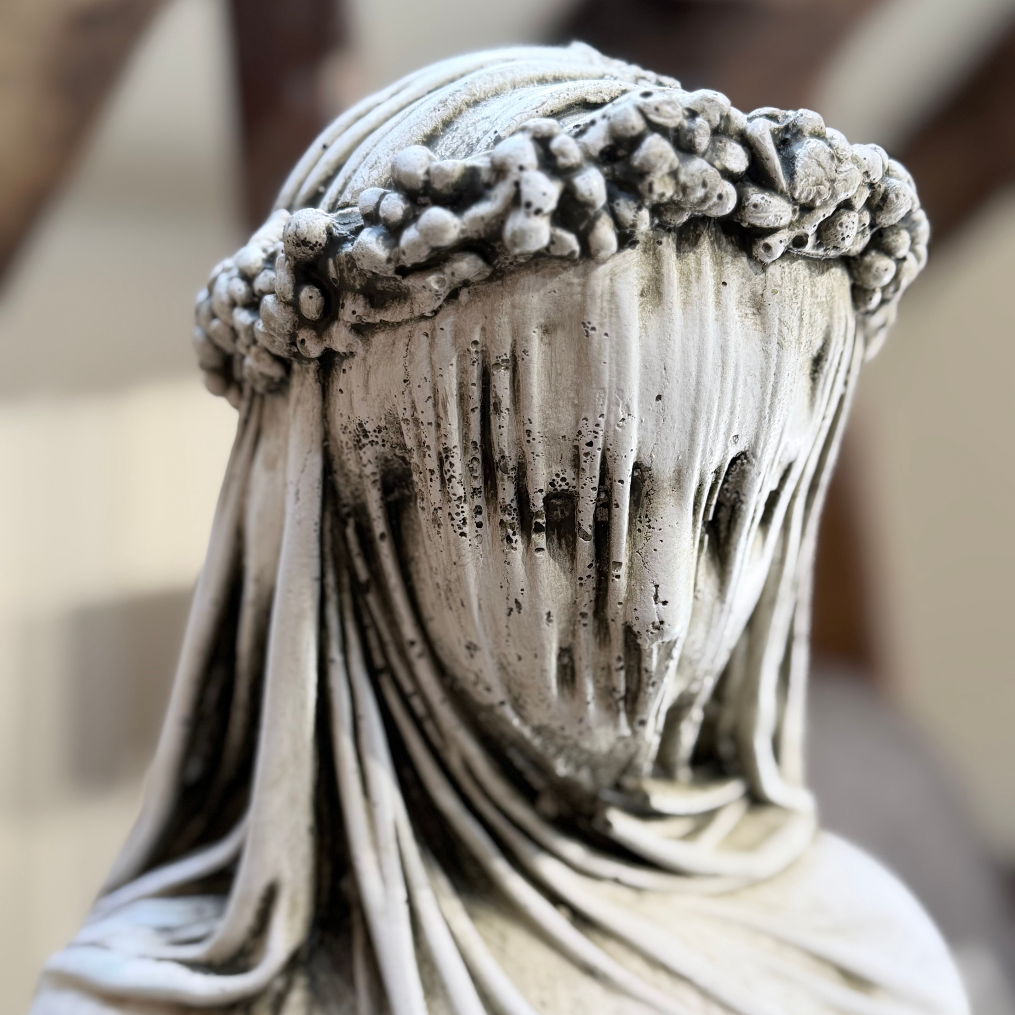 Veiled Woman Bust Sculpture