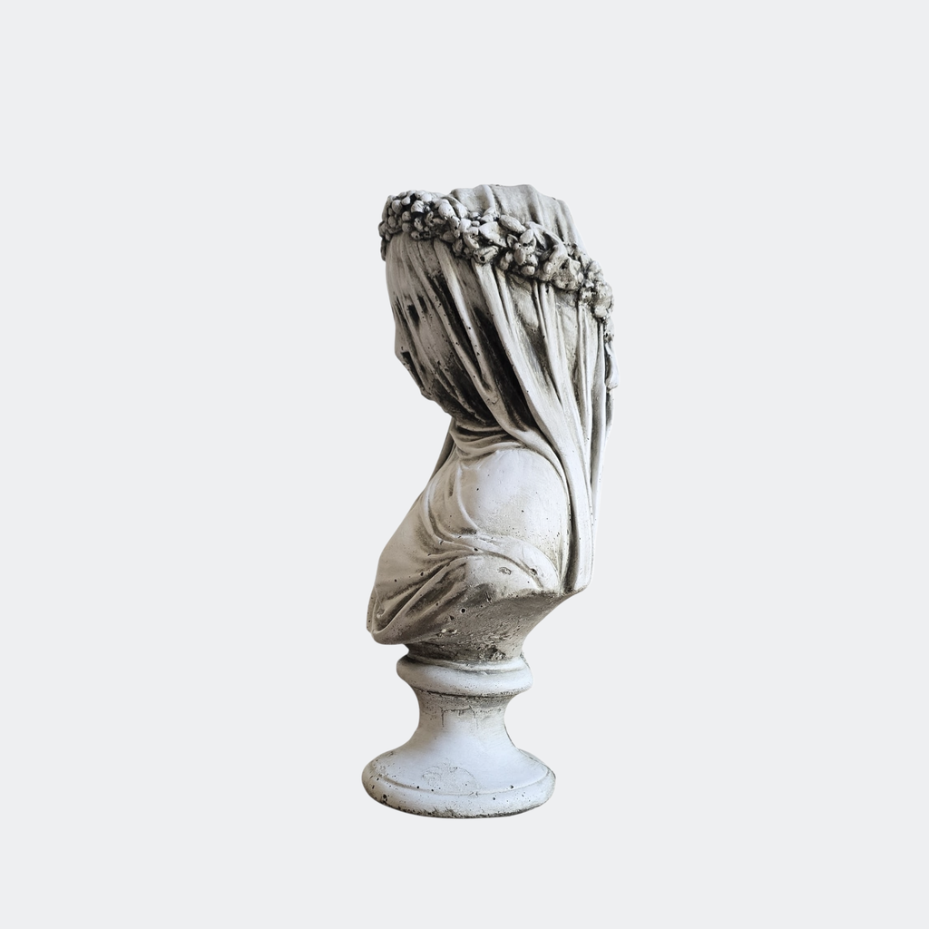 Veiled Woman Bust Sculpture