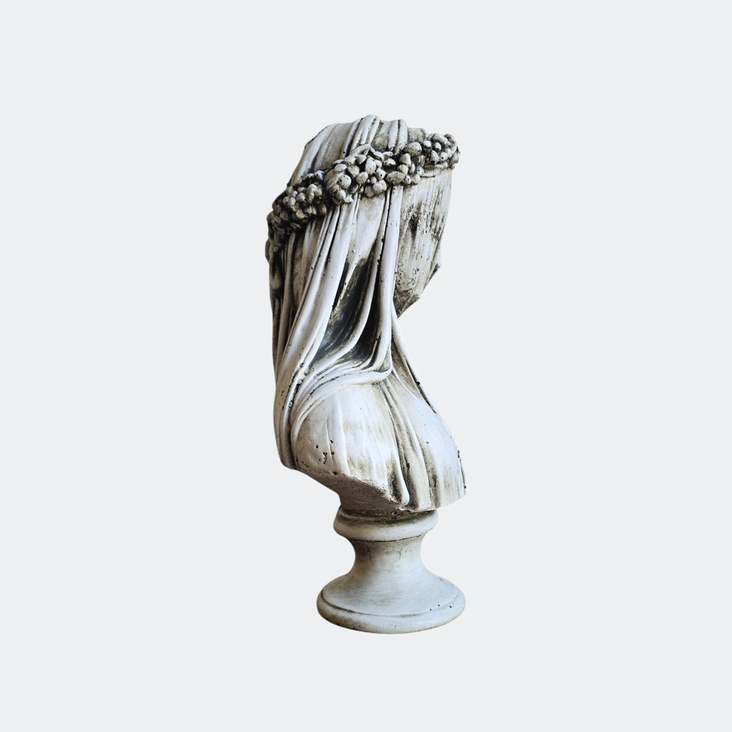 Veiled Woman Bust Sculpture