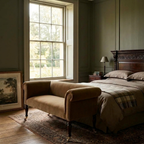 Handcrafted Velvet Sofa Bench – Camel