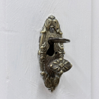 Vintage Painted Wardrobe with Carved Crest