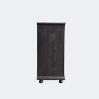 Distressed Black Wood Chest of Drawers | 8-Drawer Farmhouse Storage Unit