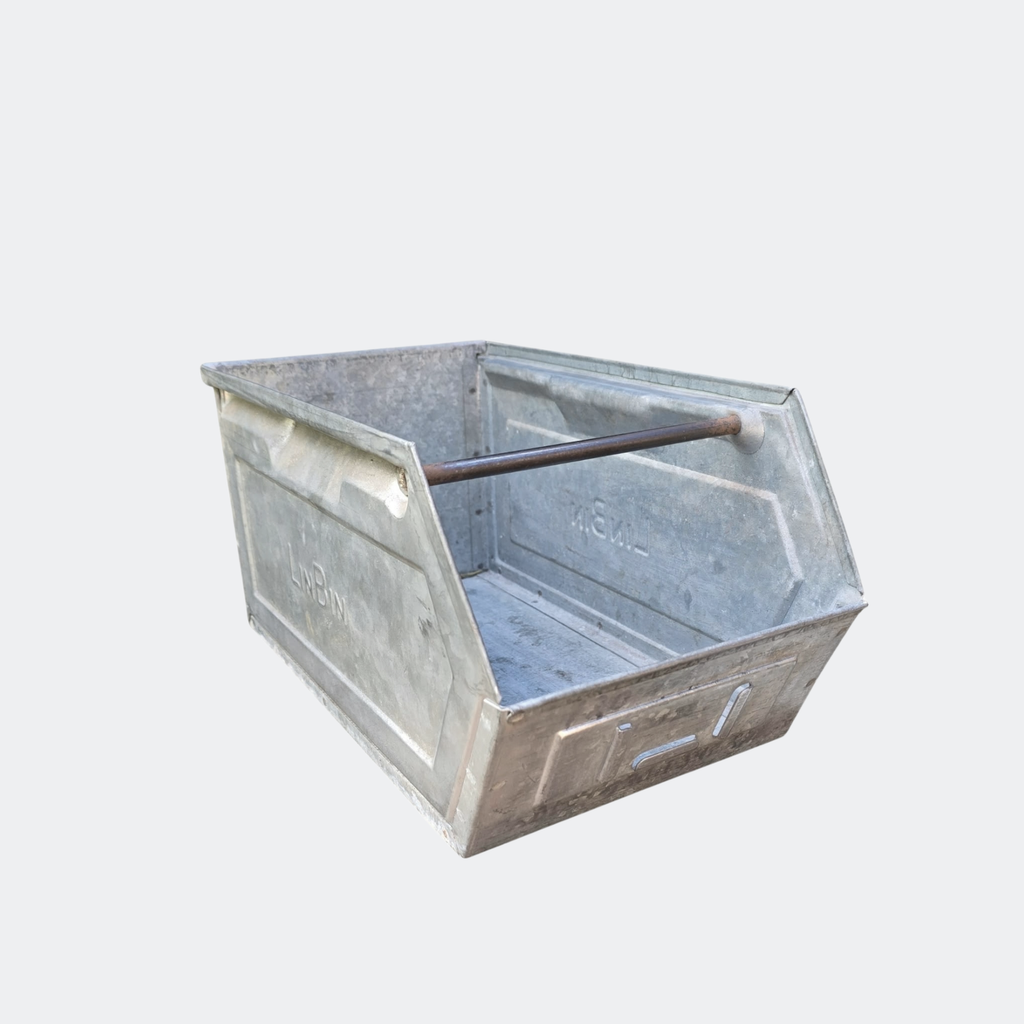 Reclaimed Pine Storage Unit with Industrial Tub 5 Drawers