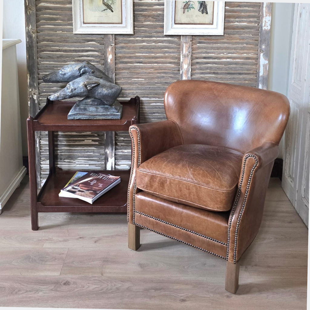 Vintage Mahogany Tray Side Table
