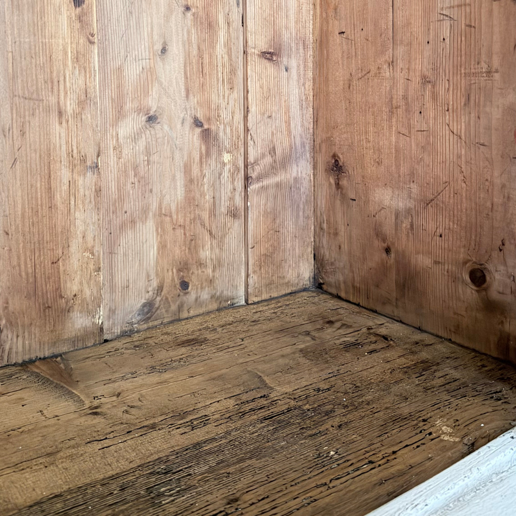 Antique French-Style Wardrobe - Elegant Greige Armoire