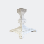 Handmade Round Rustic Pine Dining Table 6ft - Distressed White