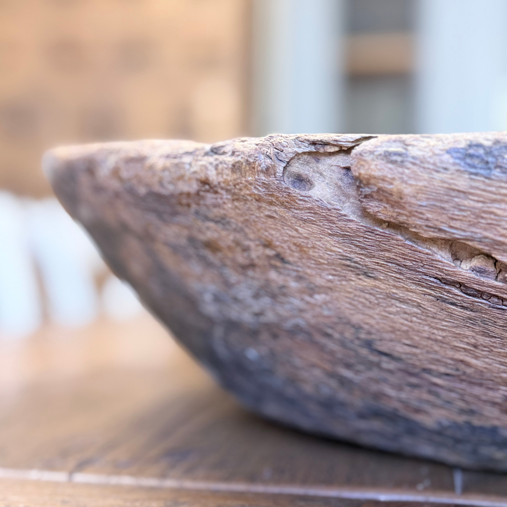 Antique Wooden Decorative Bowl 50cm x 50cm