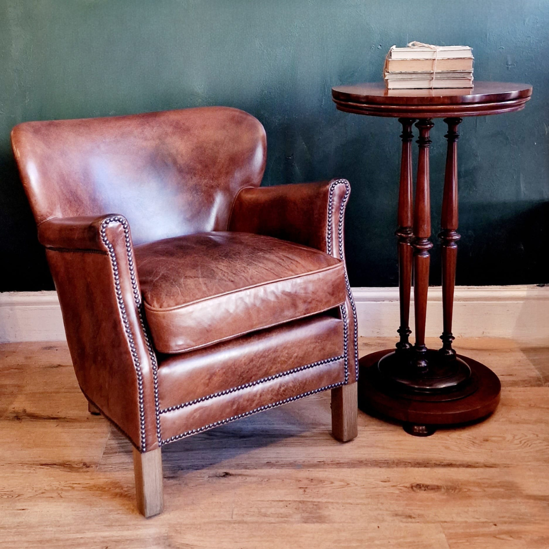 Leather Wingback Chair